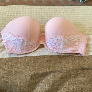 Cacique Pink Strapless Bra